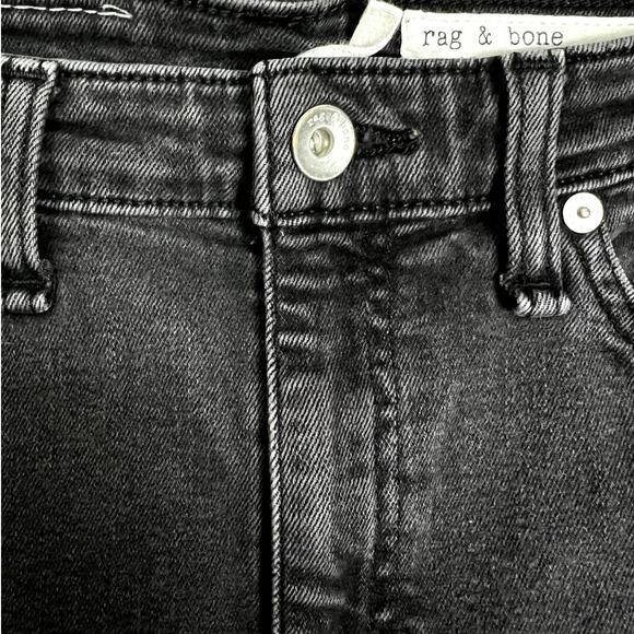 Women's Rag & Bone Nina High Rise Ankle Skinny Black Gray Jeans - 27 $190 Retail - Picture 4 of 6